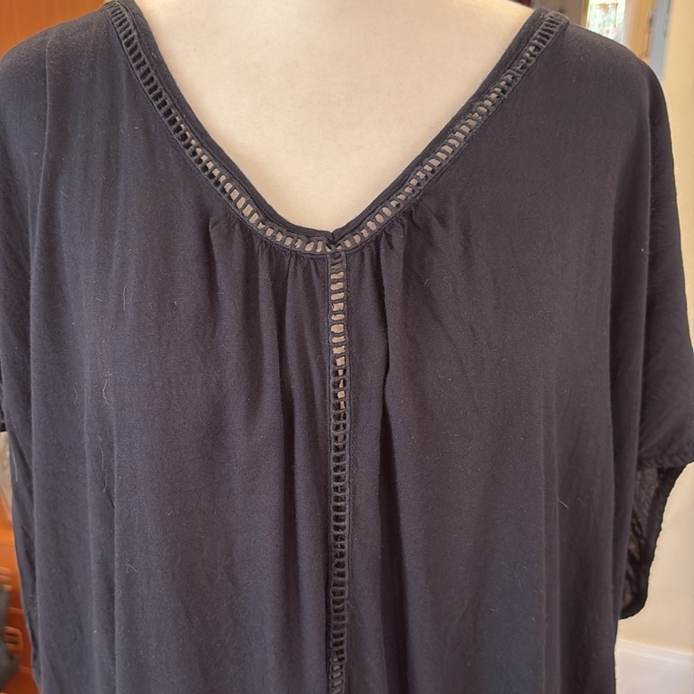 Roxy black swim cover up with tassels. Size XS - Picture 2 of 9